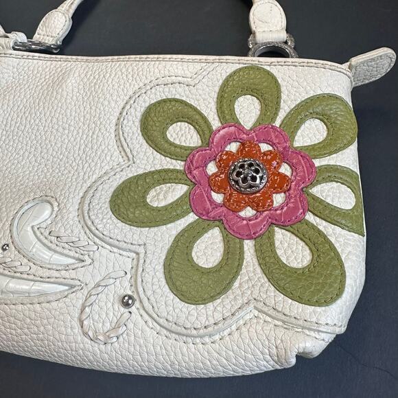 Brighton Joya Floral Leather Small Crossbody Bag Y2K Applique EUC‎ - Picture 4 of 14